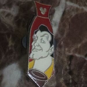Disney Pin - Gaston Tie Hidden Mickey 3 of 5 - Beauty and The Beast Trading Pin